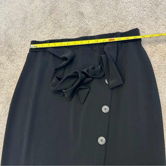 JOSEPH Ribkoff black BUTTON UP BELTED SKIRT Sz 14 - Picture 8 of 11